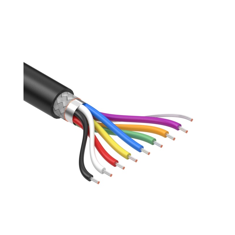 1 pcs : 30-01611 - CABLE 8COND 24AWG BLACK SHLD 1M