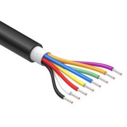 1 pcs : 30-02027 - CABLE 8COND 28AWG BLACK 1M