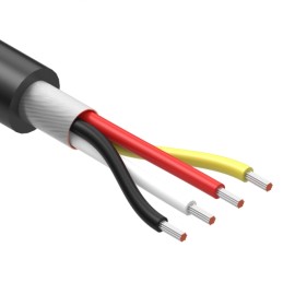 1 pcs : 30-02429 - CABLE 4COND 24AWG BLACK SHLD 1M