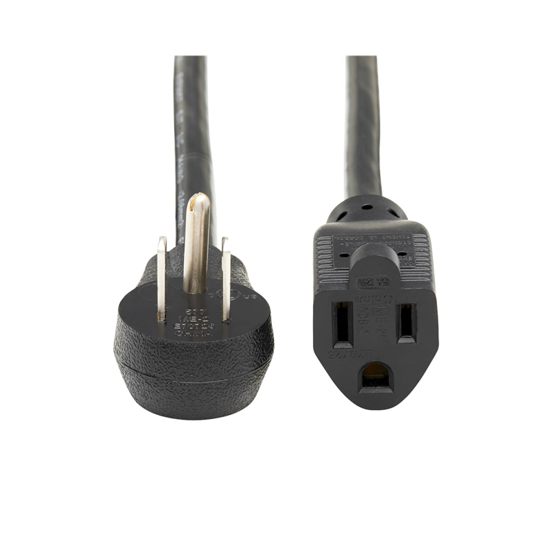 1 pcs : P024-003-13A15D - POWER EXTENSION CORD, RIGHT-ANGL