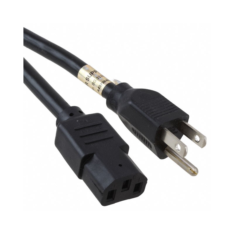 1 pcs : P007-002 - CORD 14AWG NEMA5-15P - IEC320 2'