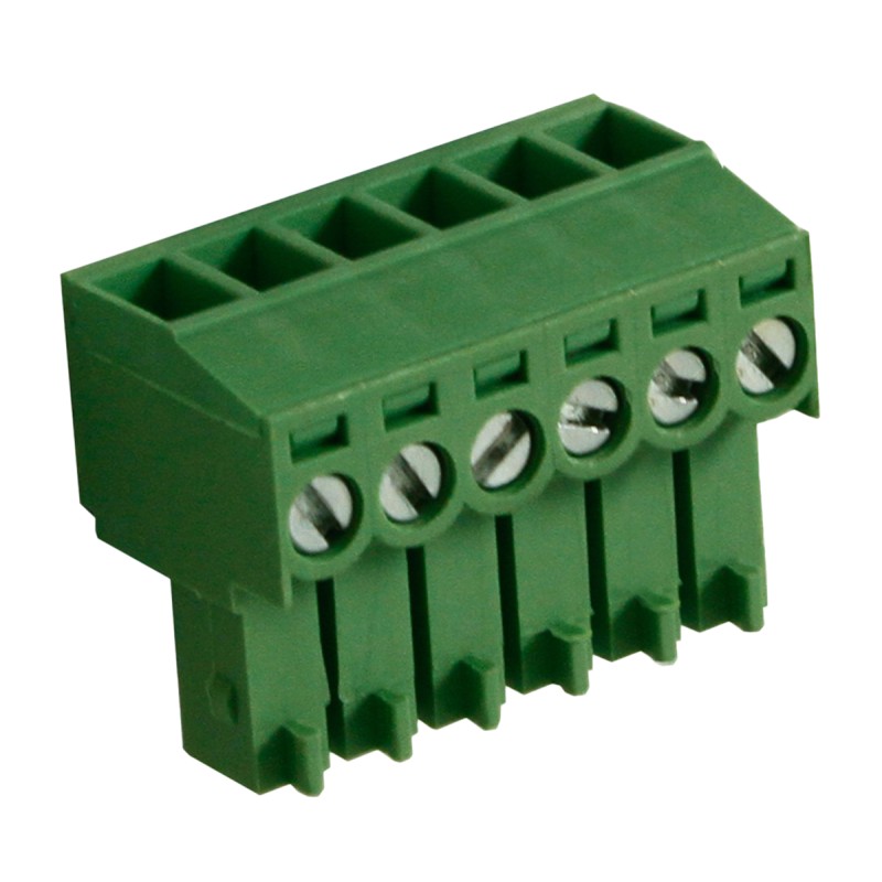 5 pcs - RS PRO 3.5mm Pitch 6 Way Right Angle Pluggable Terminal Block, Plug, Through Hole, Screw Termination