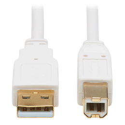 1 pcs : U022AB-010-WH - CBL USB2.0 A PLUG TO B PLUG 10'
