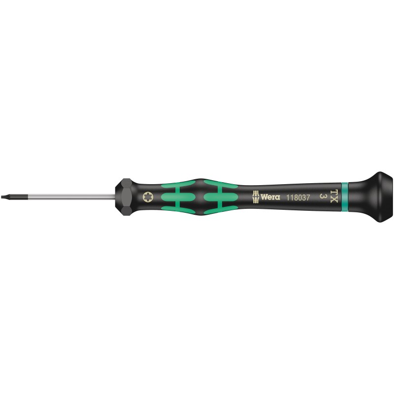 1 pcs - Wera Torx Precision Screwdriver, T3 Tip, 40 mm Blade, 137 mm Overall