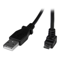 1 pcs : USBAUB2MD - 2M ANGLED MICRO USB CABLE - DOWN