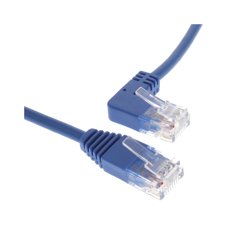 1 pcs : N204-S10-BL-LA - LEFT-ANGLE CAT6 GIGABIT MOLDED S
