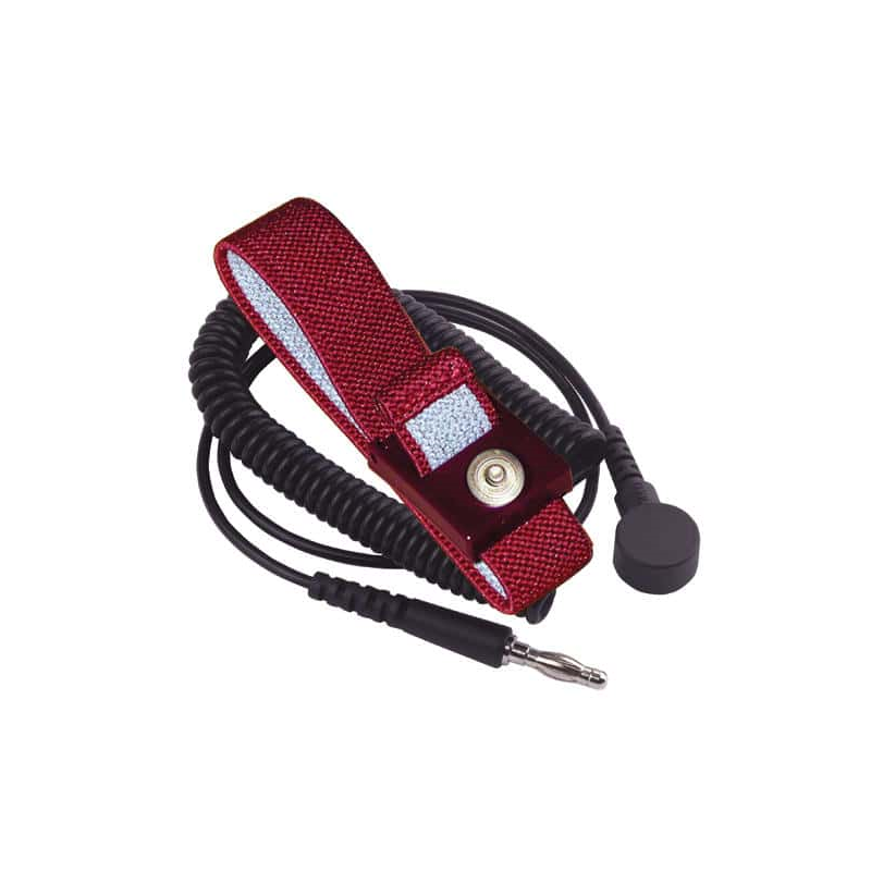 1 pcs : Transforming Technologies DK-WB2637 - Wrist Strap with Cord 6' (1.83m) 1 MOhms Maroon