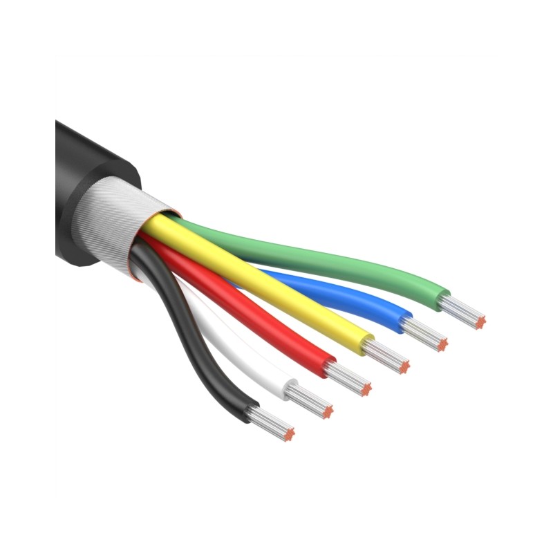 1 pcs : 30-02445 - CABLE 6COND 24AWG BLACK SHLD 1M