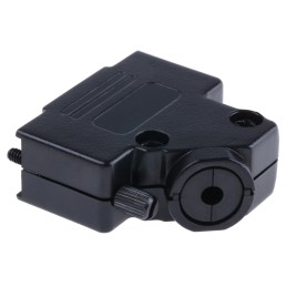 5 pcs - MH Connectors MHD45PPK Series ABS Angled D Sub Backshell, 15 Way, Strain Relief