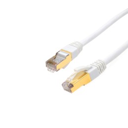 1 pcs : CAT7-1WH - CAT7 SF/FTP Patch Cable 1' WHITE