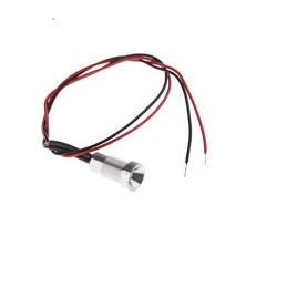 1 pcs - Oxley Green Panel Mount Indicator, 8mm Mounting Hole Size, Lead Wires Termination, IP67