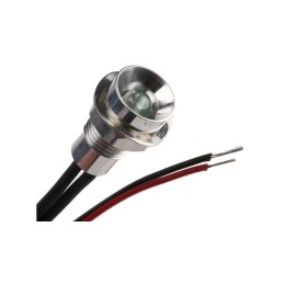1 pcs - Oxley Green Panel Mount Indicator, 8mm Mounting Hole Size, Lead Wires Termination, IP67
