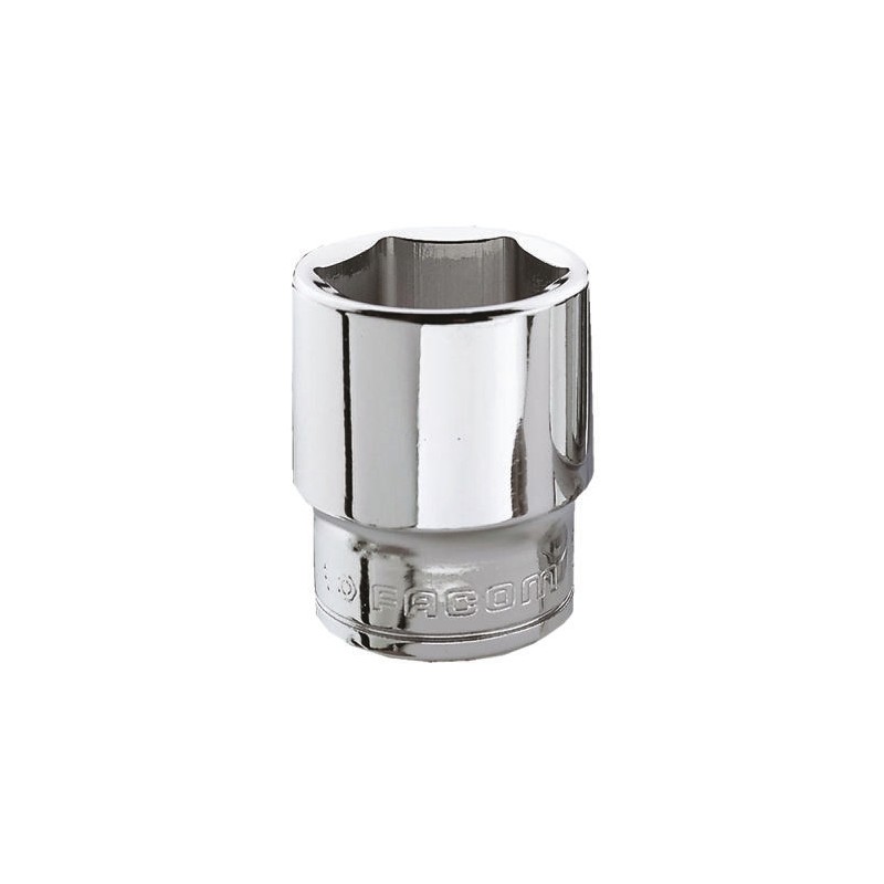 1 pcs - Facom 3/8 in Drive 17mm Standard Socket, 6 point, 30 mm Overall Length