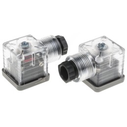 5 pcs - RS PRO 2P+E DIN 43650 A, Female Solenoid Valve Connector with Indicator Light, 250 V ac Voltage