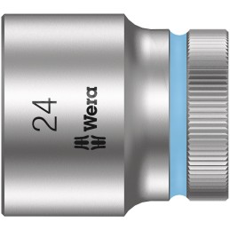 1 pcs - Wera 1/2 in Drive 24mm Standard Socket, 6 point, 37 mm Overall Length