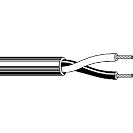 1 Reel of 152 M - Belden 2 Core, 0.8 mm² CSA, 5.94mm od, 152m, Chrome