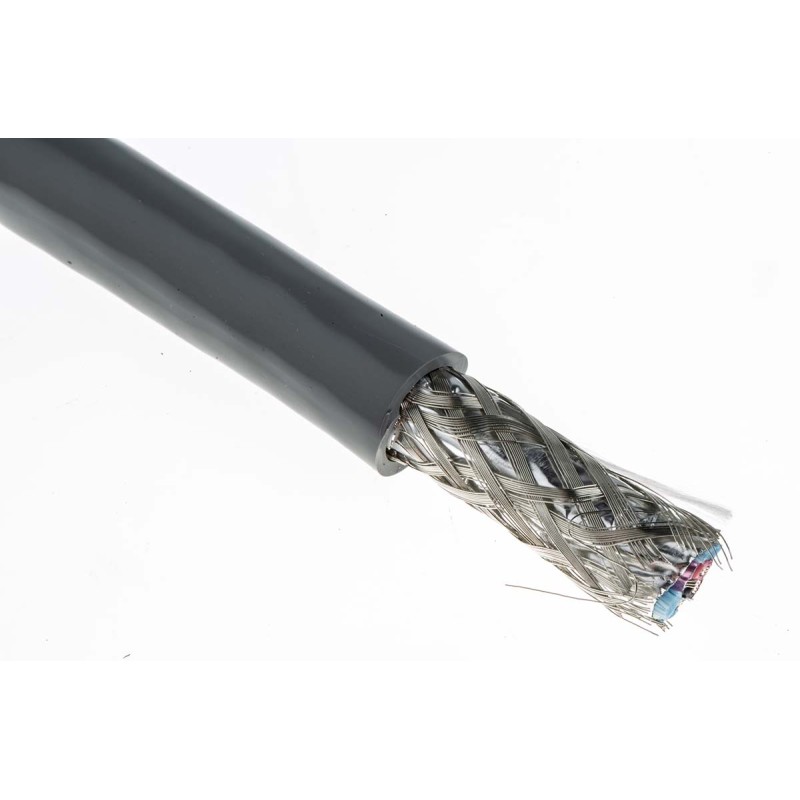 1 Reel of 152 M - Belden Multipairs Multipair Industrial Cable, 4 Pairs, 0.23 mm², 24 AWG, Screened, 152m, Chrome Sheath