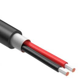 1 pcs : 30-02410 - CABLE 2COND 18AWG BLACK SHLD 1M