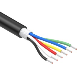 1 pcs : 30-02008 - CABLE 6COND 22AWG BLACK 1M