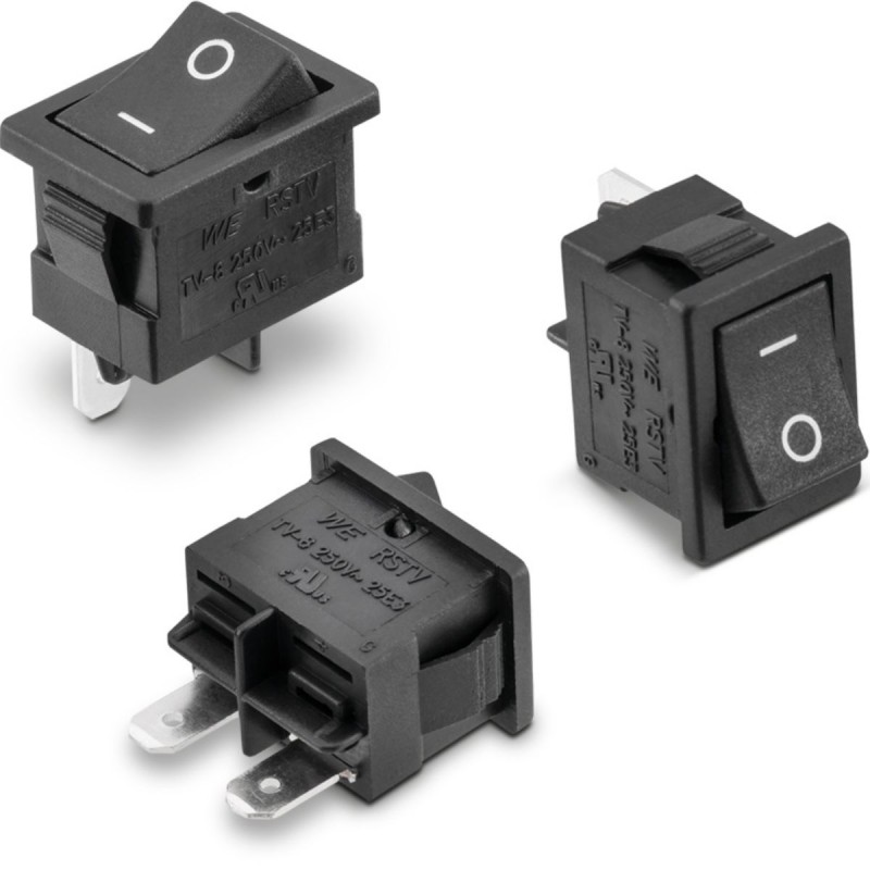 100 pcs - Wurth Elektronik SPST, On-Off Rocker Switch Panel Mount