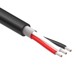 1 pcs : 30-01861 - CABLE 3COND 18AWG BLACK SHLD 1M