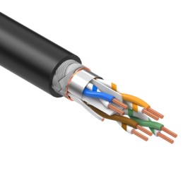 1 pcs : 30-01713 - CABLE CAT6A 8COND 24AWG BLACK 1M