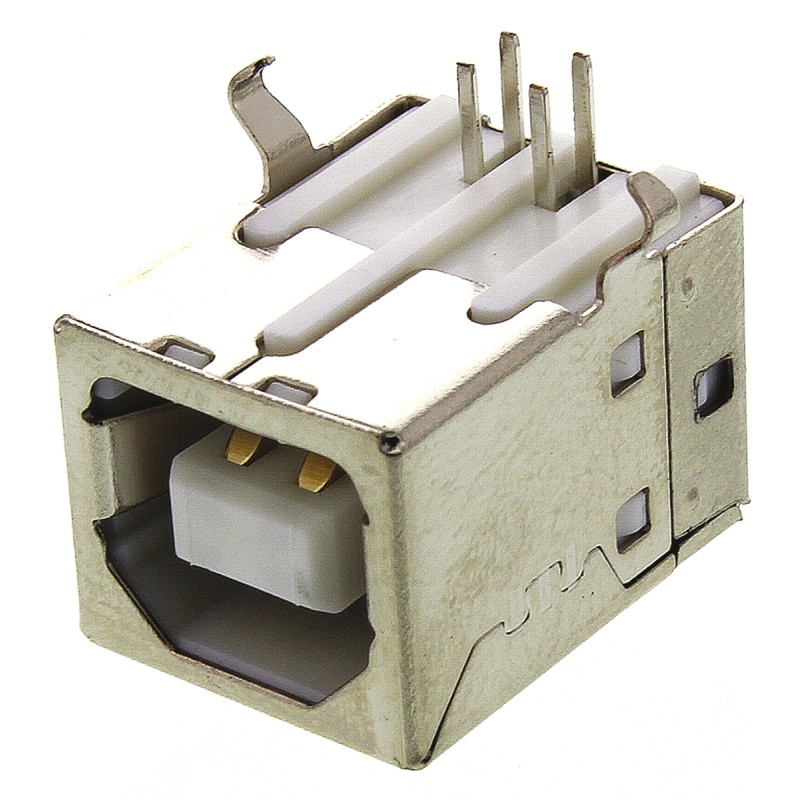 5 pcs - ASSMANN WSW Right Angle, Through Hole, Socket Type B 2.0 USB Connector
