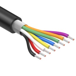 1 pcs : 30-01878 - CABLE 8COND 22AWG BLACK SHLD 1M