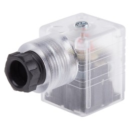 5 pcs - RS PRO 2P+E DIN 43650 A, Female Solenoid Connector with Indicator Light, 24 V dc Voltage