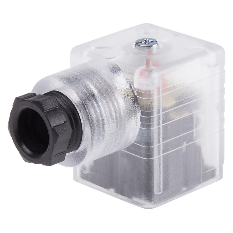 5 pcs - RS PRO 2P+E DIN 43650 A, Female Solenoid Connector with Indicator Light, 24 V dc Voltage