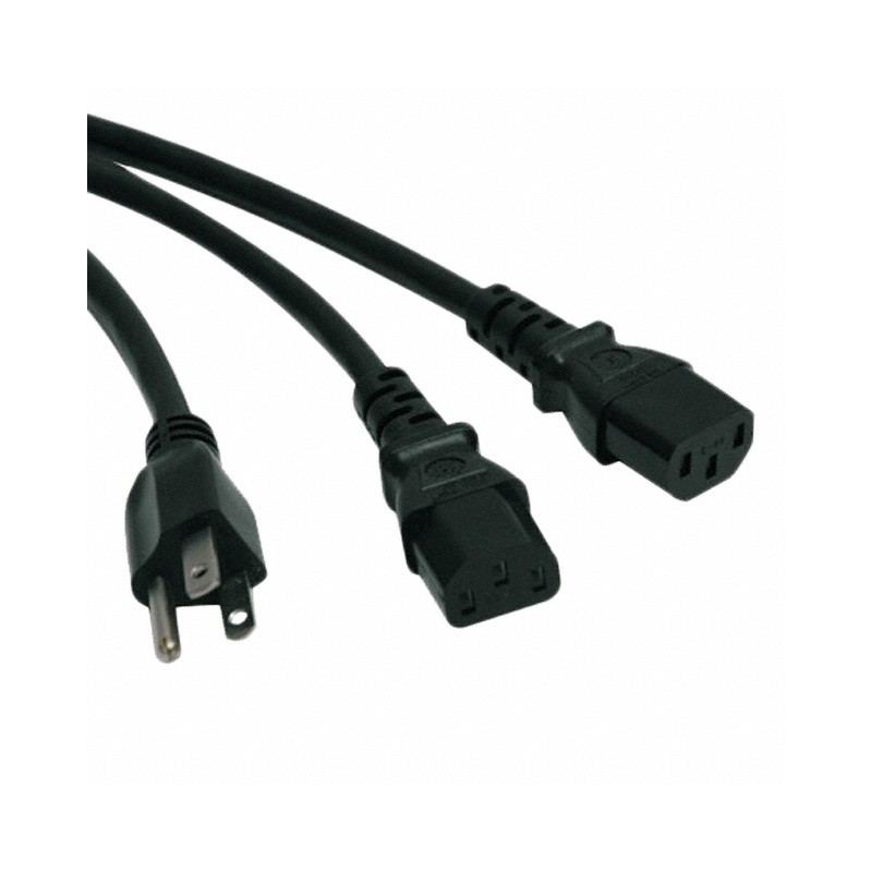 1 pcs : P006-006-2 - CORD 18AWG NEMA5-15P - IEC320 6'