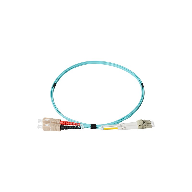 1 pcs : ADT-PC-LCSC-OM3DX-RAQ-1M - LC-SC OM3 Duplex Fiber Jumper 1M