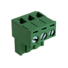 5 pcs - RS PRO 5.08mm Pitch 10 Way Right Angle Pluggable Terminal Block, Plug, Plug-In, Screw Termination