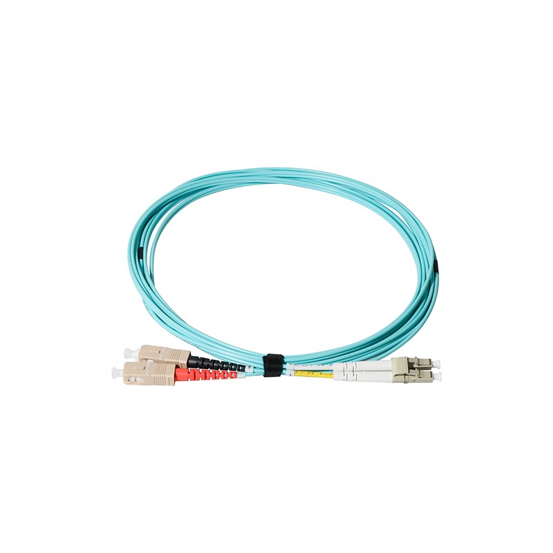 1 pcs : ADT-PC-LCSC-OM3DX-RAQ-3M - LC-SC OM3 Duplex Fiber Jumper 3M