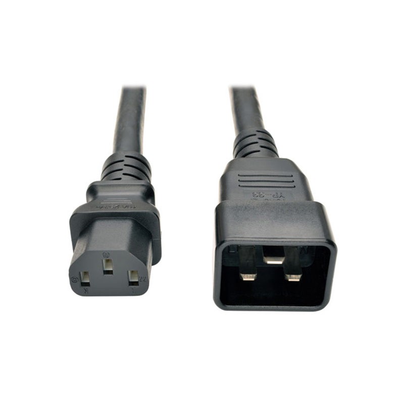1 pcs : P032-003 - CORD 12AWG IEC320C20 - 320C13 3'