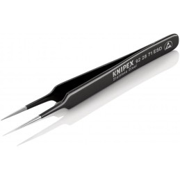 1 pcs - Knipex 110 mm, Stainless Steel, Smooth, ESD Tweezer