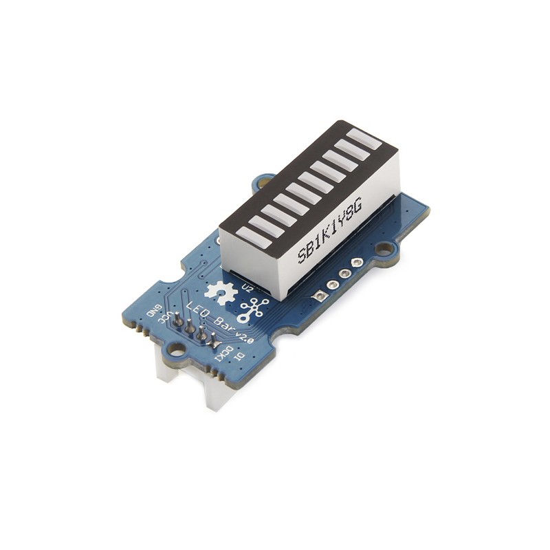1 pcs - Seeed Studio 104020006, Grove LED Bar V2.0 LED Matrix Display 10 Segment LED Gauge Bar, Module With MY9221