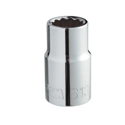 1 pcs - SAM 1/2 in Drive 28mm Standard Socket, 12 point, 45 mm Overall Length