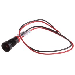 1 pcs - RS PRO Red Panel Mount Indicator, 2V dc, 8mm Mounting Hole Size, Lead Wires Termination, IP67