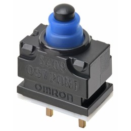 2 pcs - Omron Pin Plunger Subminiature Micro Switch, PCB Straight Terminal, 1 mA, SPST -NC, IP67