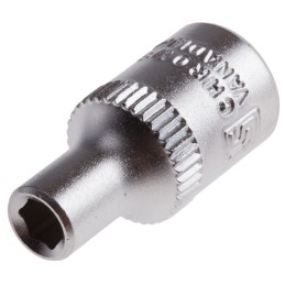 1 pcs - RS PRO 1/4 in Drive 4mm Standard Socket, 6 point