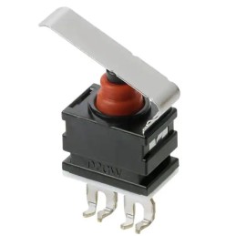 2 pcs - Omron Hinge Lever Subminiature Micro Switch, PCB Straight Terminal, 1 mA, SPST, IP67