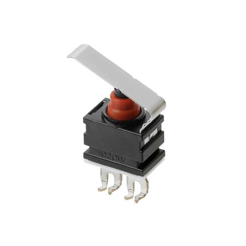 2 pcs - Omron Hinge Lever Subminiature Micro Switch, Quick Connect Terminal, 1 mA, SPST, IP67