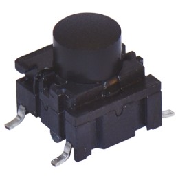 2 pcs - IP67 Black Cap Tactile Switch, SPST 50 mA @ 24 V dc