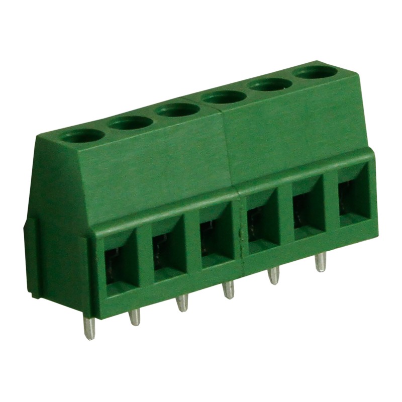 5 pcs - RS PRO PCB Terminal Block, 6-Contact, 5mm Pitch, Through Hole Mount, 1-Row, Screw Termination