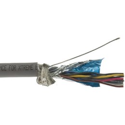 1 Reel of 30 M - Alpha Wire Twisted Pair Data Cable, 6 Pairs, 0.14 mm², 12 Cores, 26 AWG, Screened, 30m, Grey Sheath