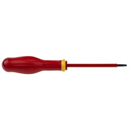 1 pcs - Facom Slotted Insulated Screwdriver, 4 x 0.8 mm Tip, 100 mm Blade, VDE/1000V, 210 mm Overall