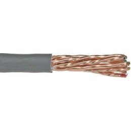 1 Reel of 30 M - Alpha Wire Twisted Pair Data Cable, 9 Pairs, 0.35 mm², 18 Cores, 22 AWG, Screened, 30m, Grey Sheath