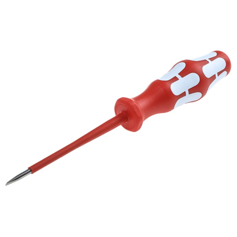 1 pcs - Wera Slotted Insulated Screwdriver, 3 x 0.5 mm Tip, 80 mm Blade, VDE/1000V, 161 mm Overall