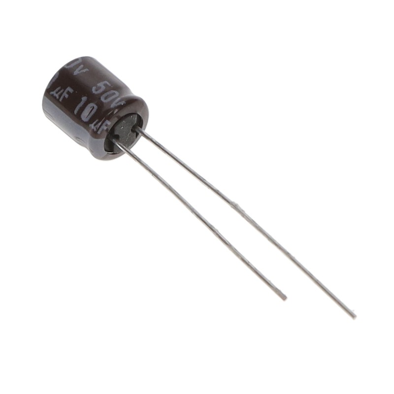 1 pcs : EKMA500ETD100MF07D - CAP ALUM 10UF 20% 50V RADIAL